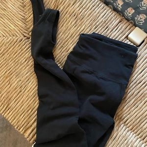 Pact black leggings with stirrups - S